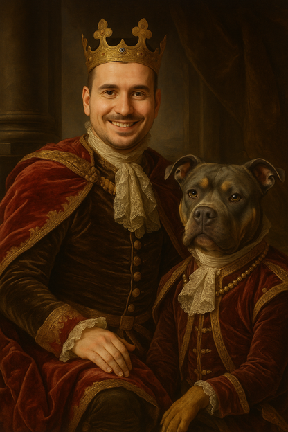 HD-Metallbild – Barock-Porträt (Mensch/Tier)