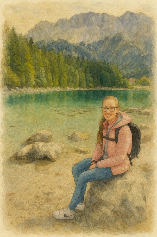 HD-Metallbild - Expressives Aquarell