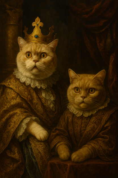 HD-Metallbild – Barock-Porträt (Mensch/Tier)