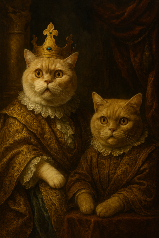 HD-Metallbild – Barock-Porträt (Mensch/Tier)