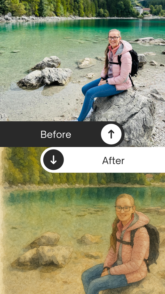 HD-Metallbild - Expressives Aquarell