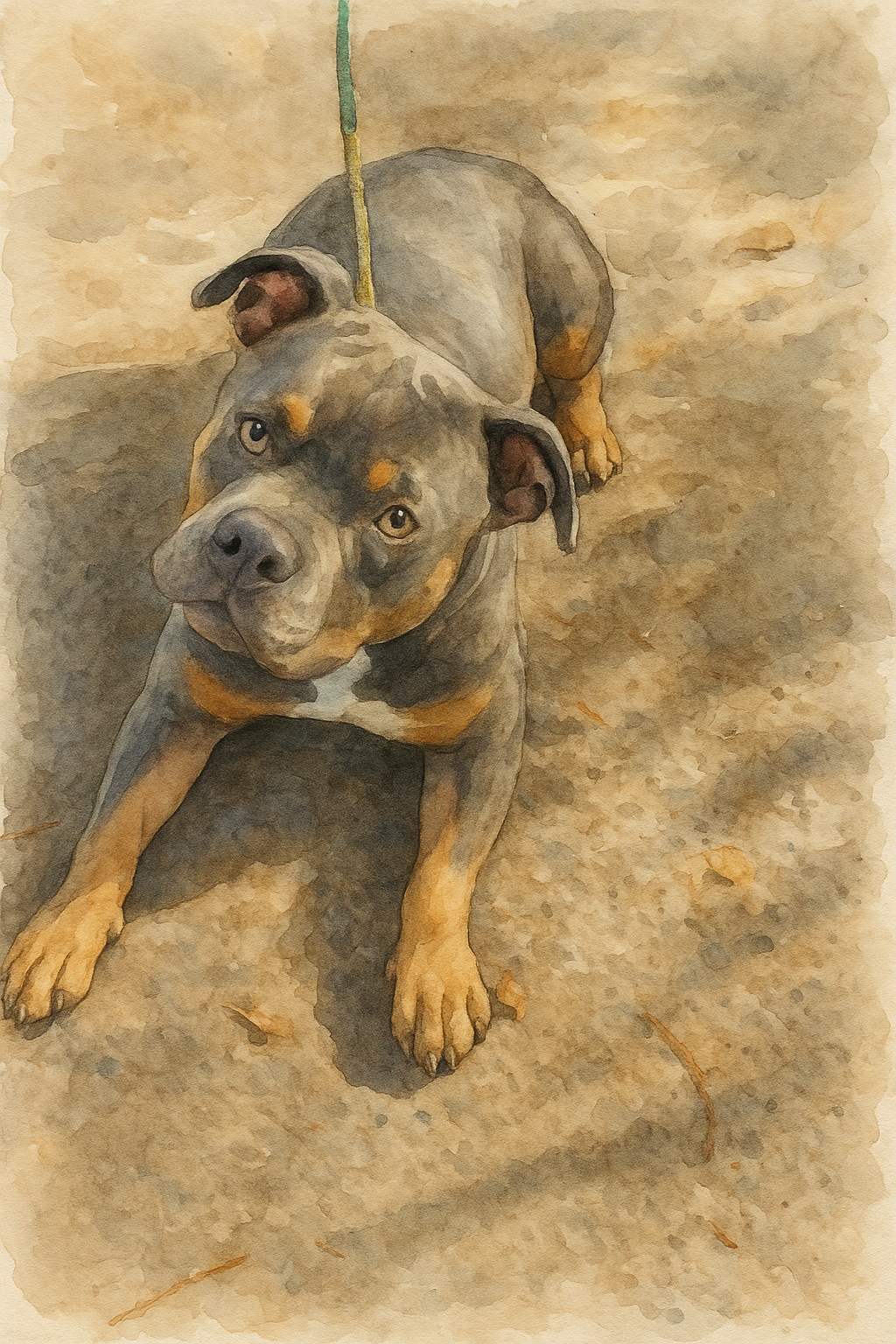 HD-Metallbild - Expressives Aquarell