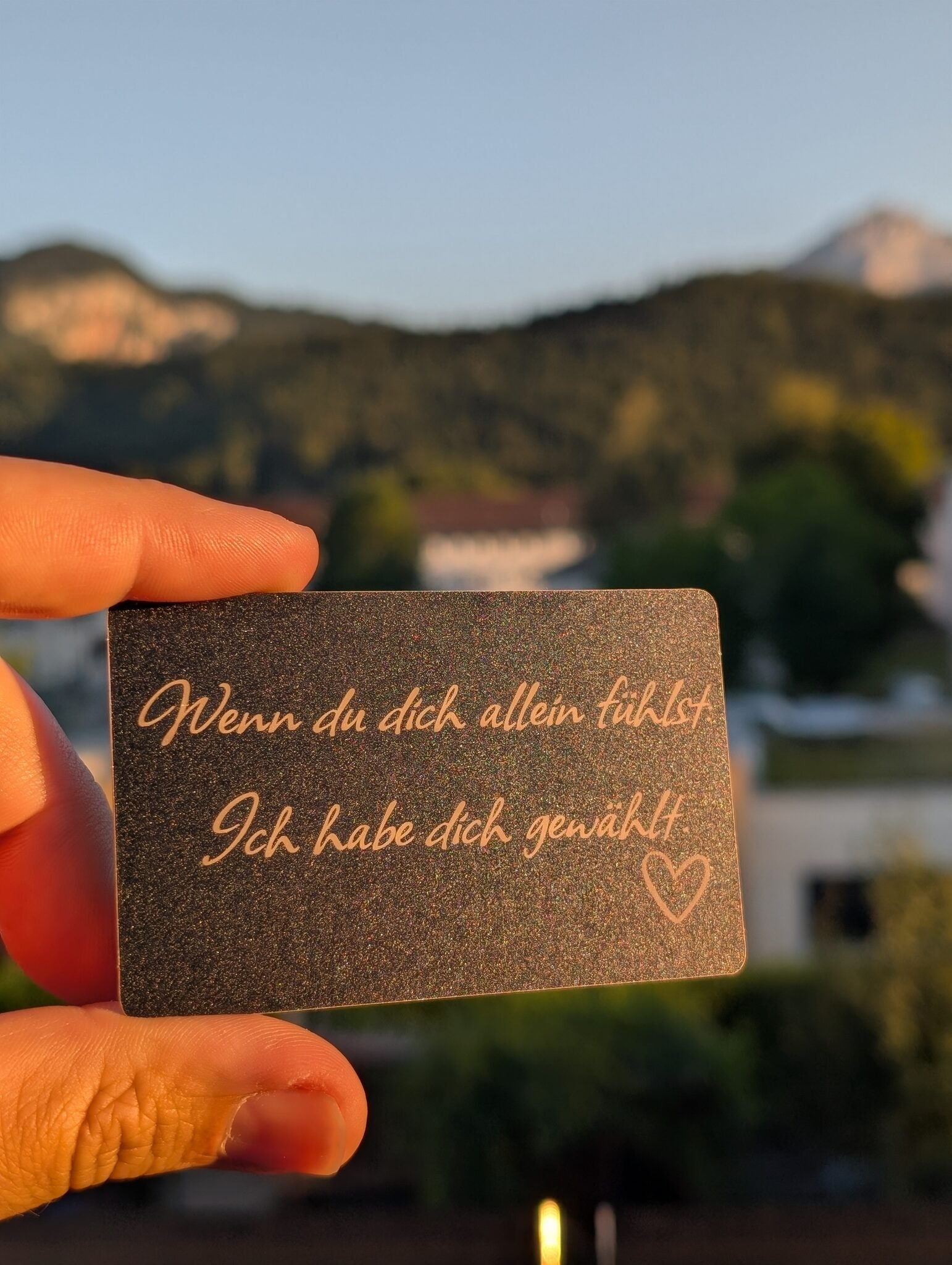 Groessenvergleich der Karte im Scheckkartenformat