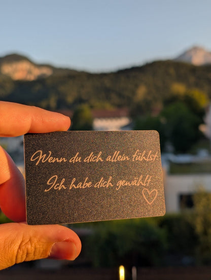 Groessenvergleich der Karte im Scheckkartenformat