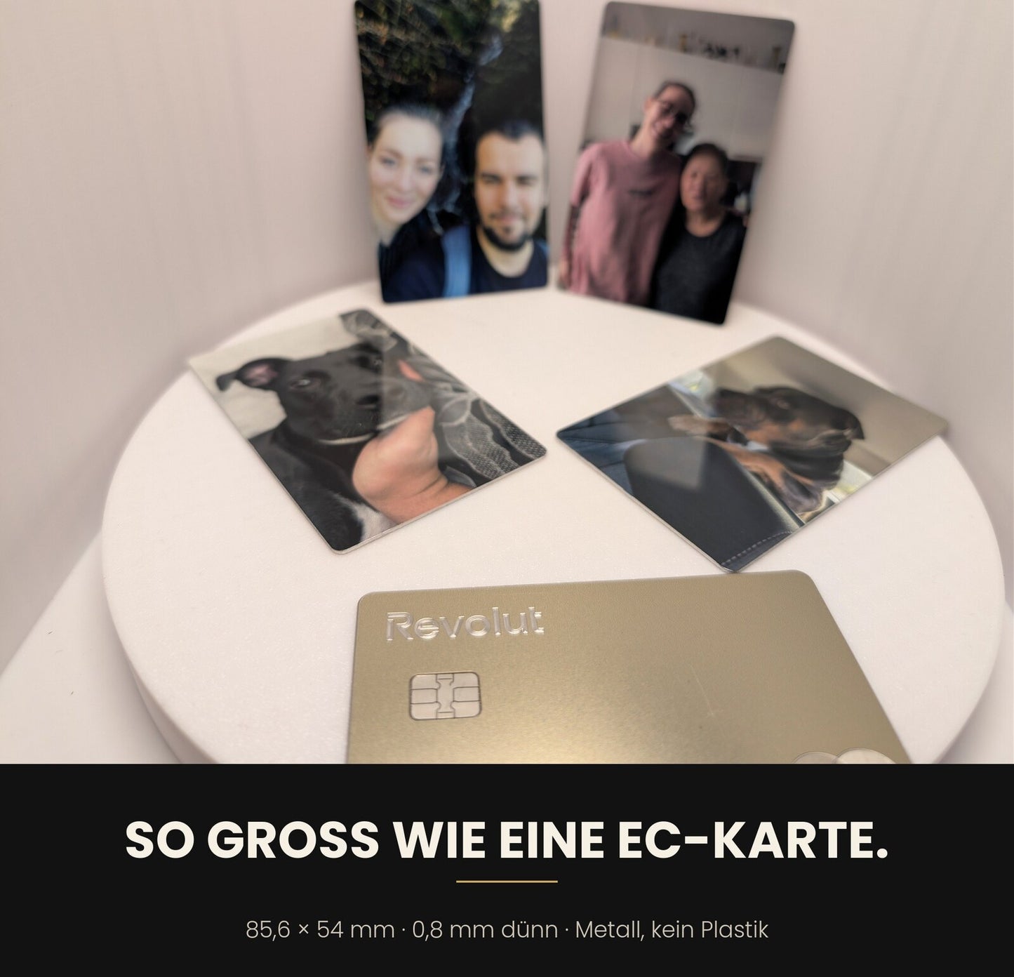 So groß wie eine EC-Karte, 85,6 x 54 mm